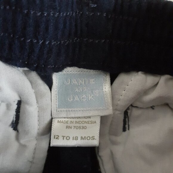 Janie and Jack Infant Boy's 12-18 months Navy Blue Felt Flat Front Pants - Picture 3 of 8